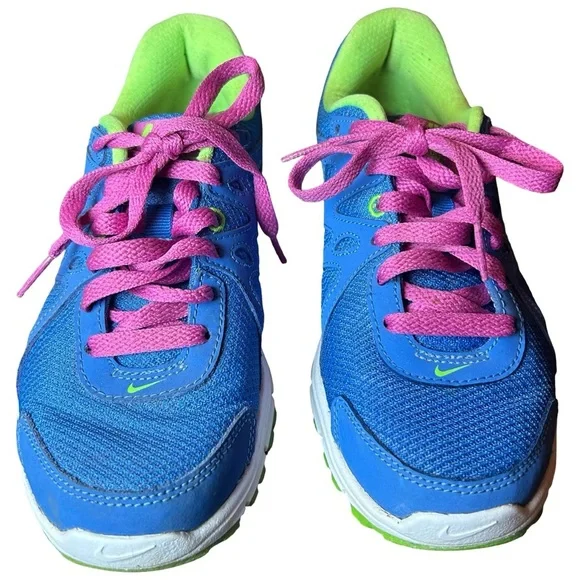 Nike Revolution 2 MSL Running Shoes – Periwinkle Blue/Lime/Pink – Women’s 6.5 - Picture 2 of 9